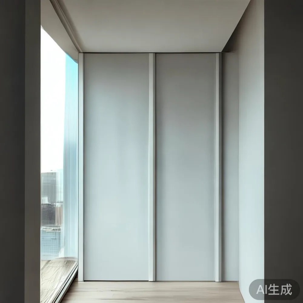 인천 오피스텔에서 볼 수 있는 현대적인 합성 재질 옷장